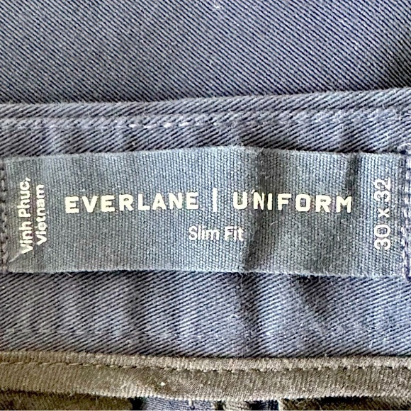 NEW EVERLANE Men’s Slim Fit The Performance Chino Uniform deep navy Size 30 x 32 - Picture 7 of 9